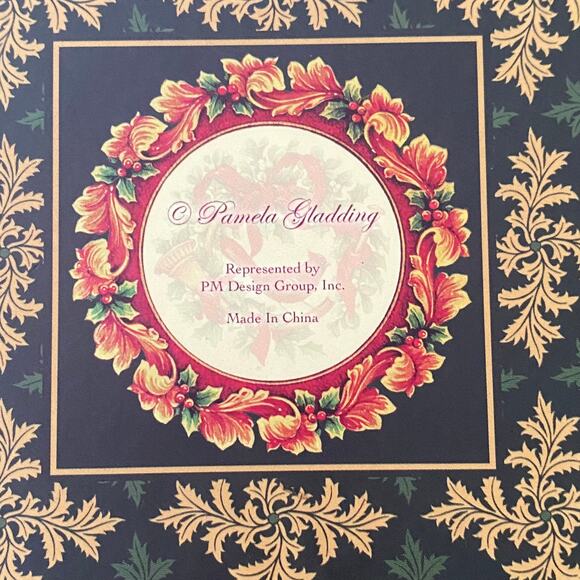 BEAUTIFUL! Pamela Gladding 16” Round Christmas Gift~Storage Box with Lid - Picture 6 of 9